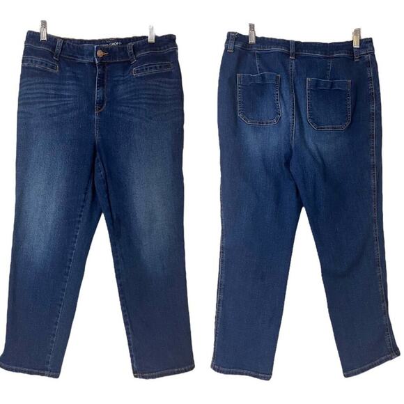 Chico’s Jeans Platinum Crop High Rise Dark Wash Chico’s Size 1 - Women's Size 8 - Picture 7 of 7